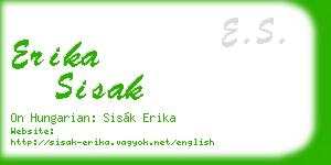 erika sisak business card